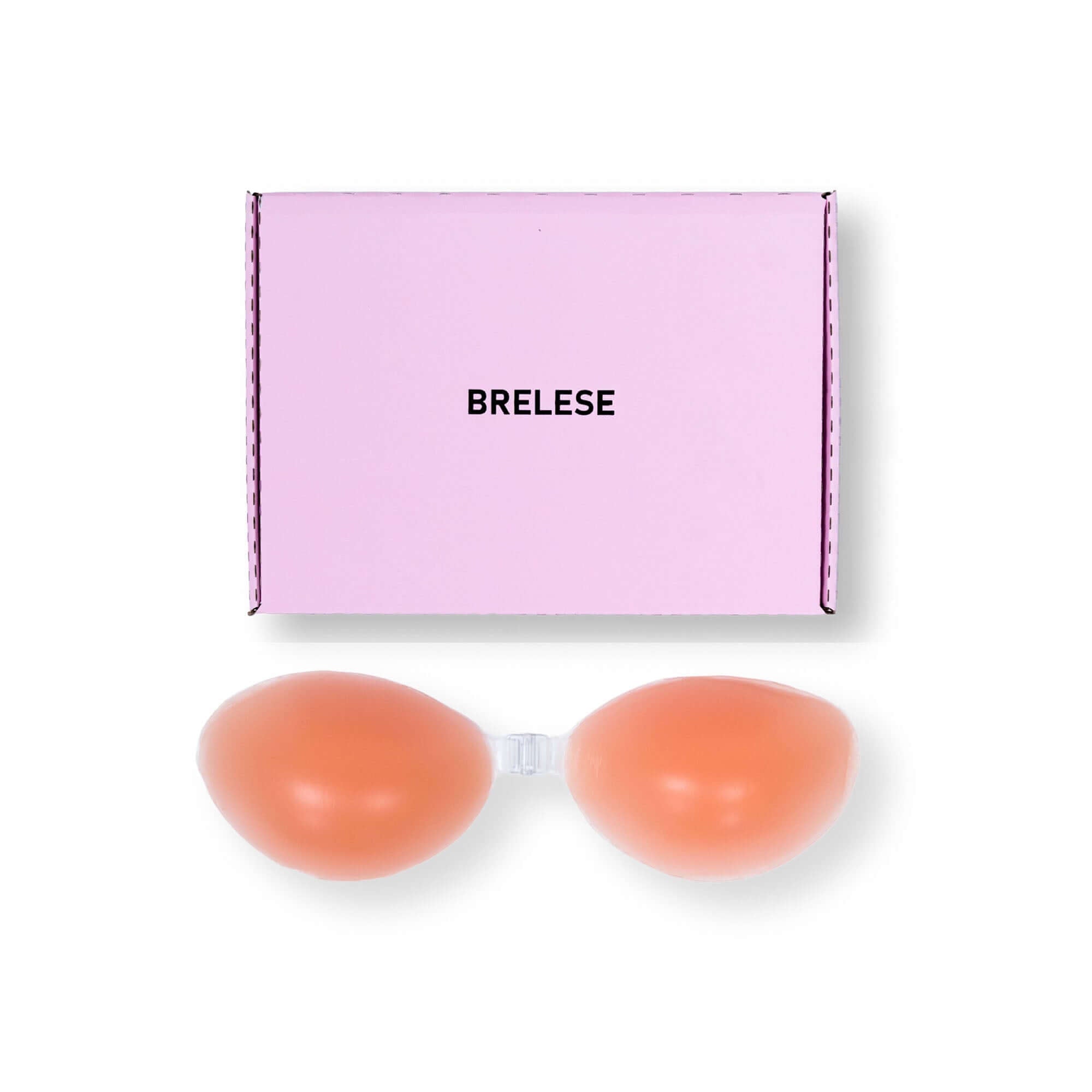 A Brelese sticky silicone bra displayed against a white background.